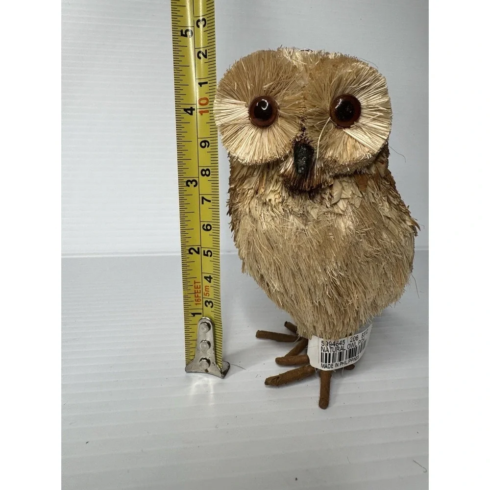 Pottery Barn Natural Owl Place Card Holder Fall Thanksgiving Table Decor NEW